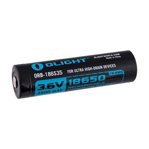 Акумулятор 18650 Li-Ion Olight 3.6V, 3500mAh, HDC (10A), захищений