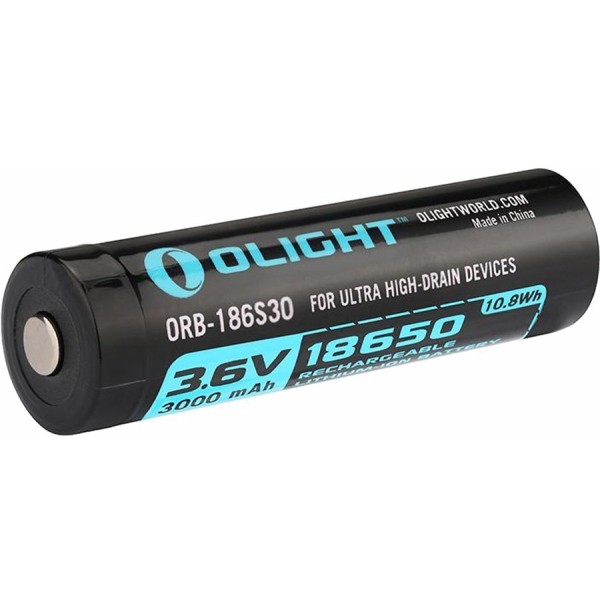 Акумулятор 18650 HDC Olight 3.6V (3000mAh 10.8 Wh 15A) захищений