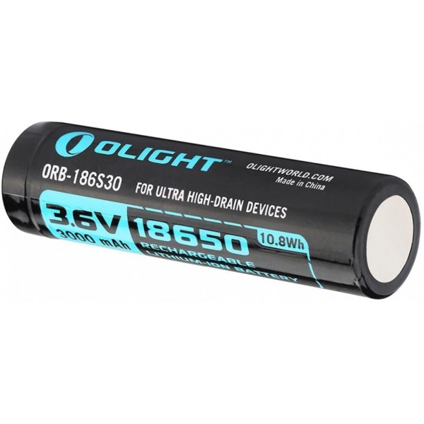 Акумулятор 18650 HDC Olight 3.6V (3000mAh 10.8 Wh 15A) захищений