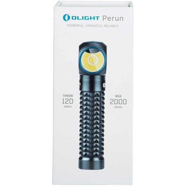 Налобний ліхтар Olight Perun Black + акумулятор та зарядка