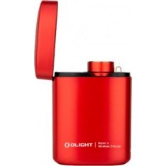 Ліхтар Olight Baton 3 Premium Red із зарядною станцією. червоний