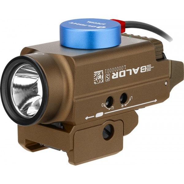 Ліхтар Olight Baldr S Desert Tan з ЛЦУ зеленого кольору