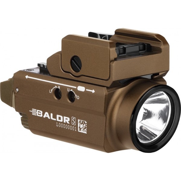 Ліхтар Olight Baldr S Desert Tan з ЛЦУ зеленого кольору