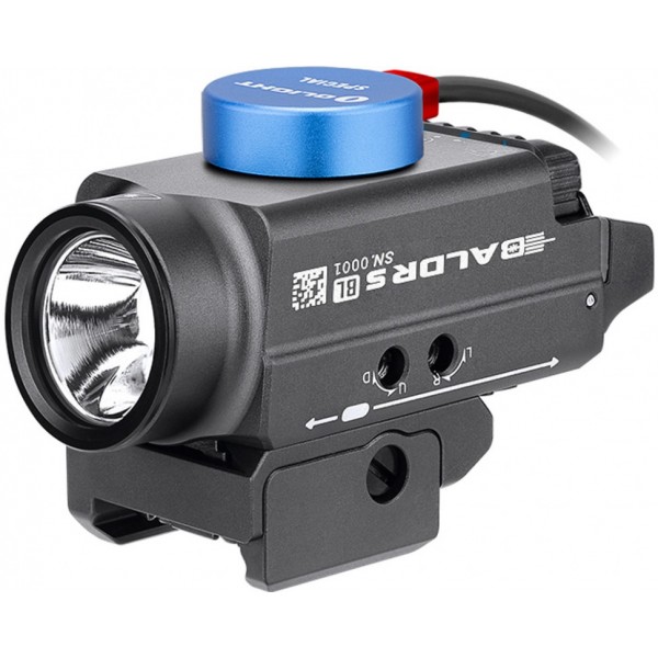 Ліхтар Olight Baldr S blue laser, колір Gunmetal grey, ЛЦУ синього кольору