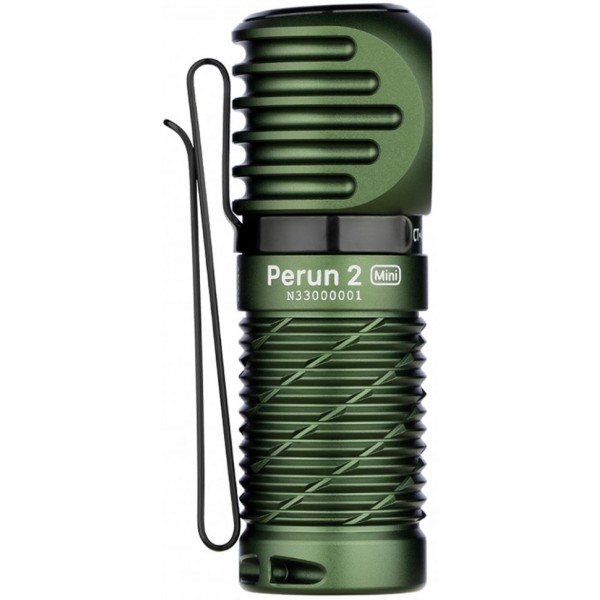Налобний ліхтар Olight Perun 2 Mini Od Green, зарядка, кріплення