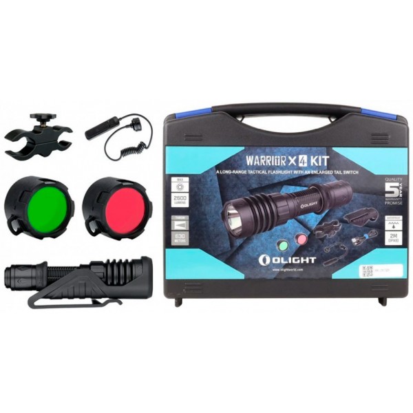 Набір Olight Warrior X 4 KIT Matte Black