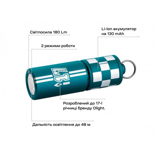 Ліхтар-брелок Olight i17 Checkered Flag