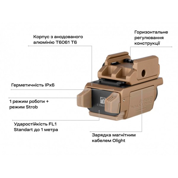 Ліхтар Olight PL-Mini 3 Valkyrie Desert Tan