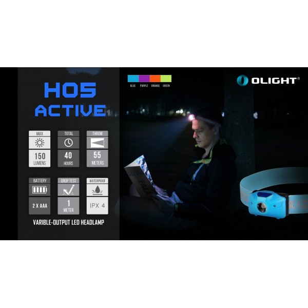 Ліхтар налобний Olight H05 Active, оранжевий