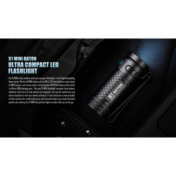 Ліхтар Olight S1 Mini HCRI + акумулятор та зарядка!