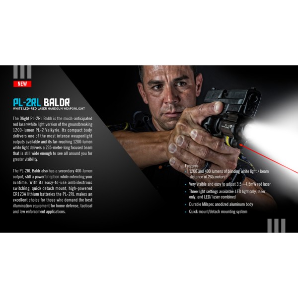 Ліхтар Olight PL2-RL Baldr з ЛЦУ