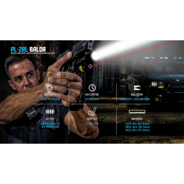 Ліхтар Olight PL2-RL Baldr з ЛЦУ