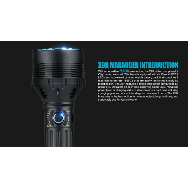 Ліхтар Olight X9R Marauder Black 