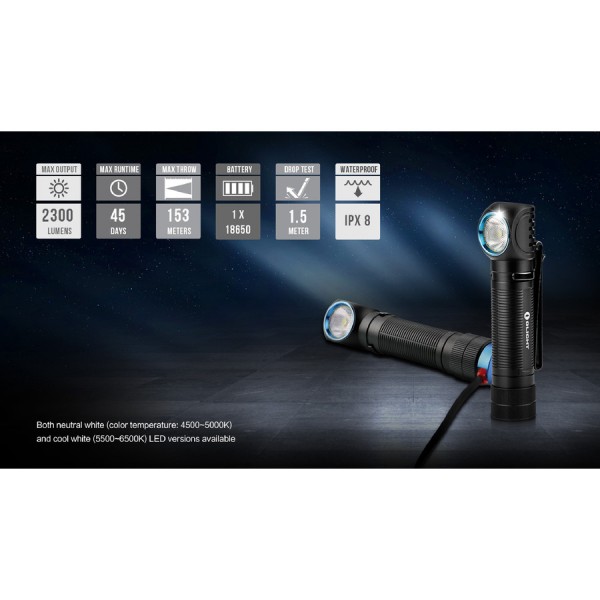 Ліхтар Olight H2R Nova NW + акумулятор та зарядне