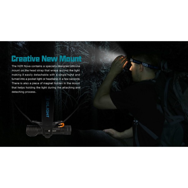 Ліхтар Olight H2R Nova CW+ акумулятор та зарядне