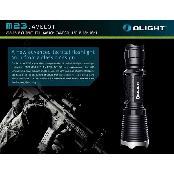 Ліхтар Olight M23 KIT (у компл. зарядка та 2 акумулятори)