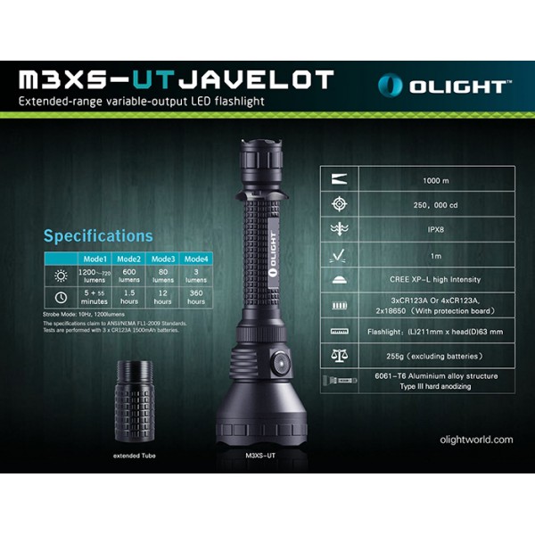 Ліхтар Olight M3XS-UT Javelot KIT